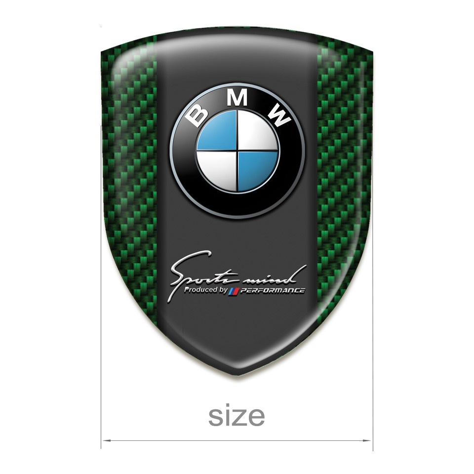 BMW Tuning Emblem Racing Edition Green Carbon | Domed Emblems ...