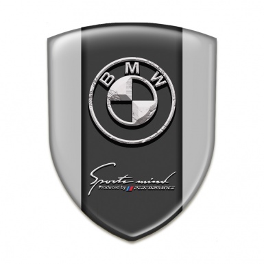 BMW Car Accessories Badge Grey Background Stone Logo 