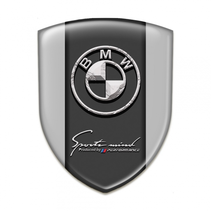 BMW Car Accessories Badge Grey Background Stone Logo 
