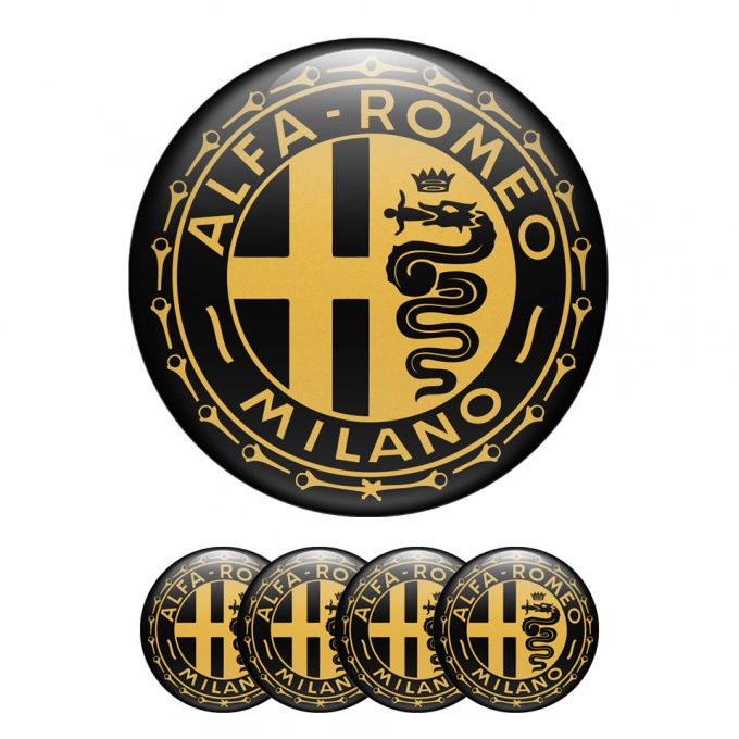 Alfa Romeo Wheel Center Emblem Stickers Milano
