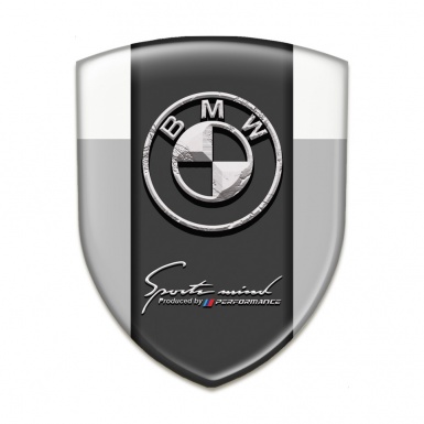 BMW Self Adhesive Emblem Logo Grey White Design Stone Logo Motive 