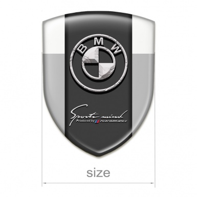 BMW Self Adhesive Emblem Logo Grey White Design Stone Logo Motive 