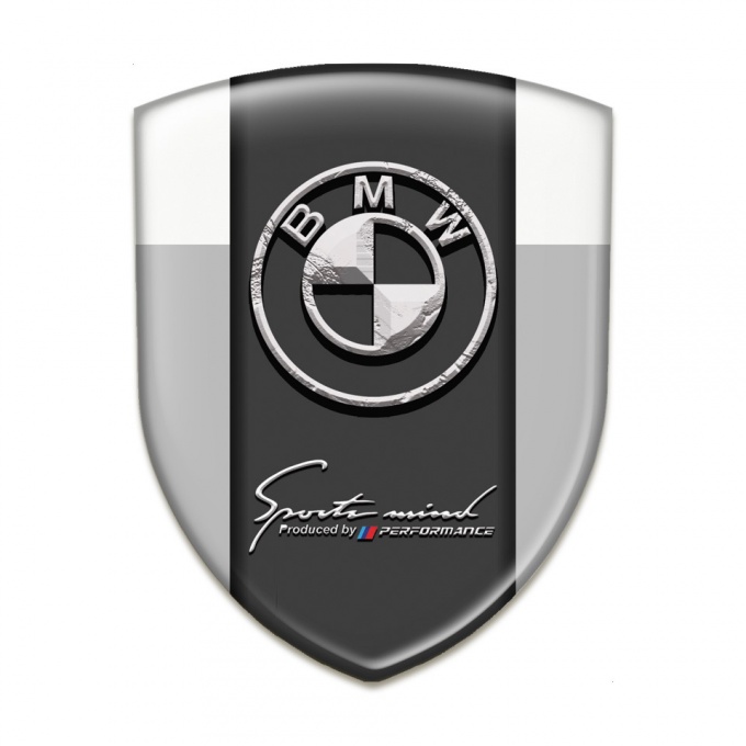 BMW Self Adhesive Emblem Logo Grey White Design Stone Logo Motive 