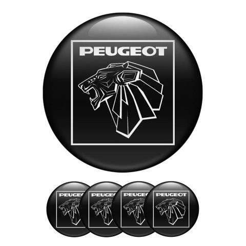 Peugeot Wheel Center Emblem Stickers Square Edition