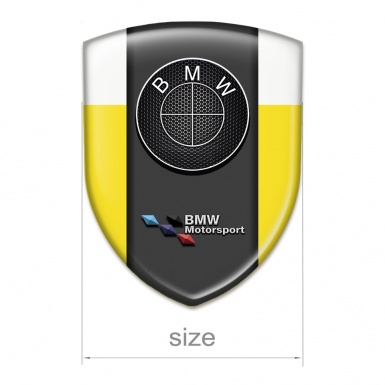 BMW Car Accessories Badge Yellow White design Motorsport Edition 