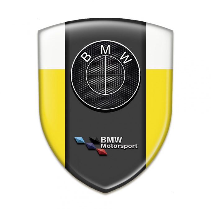 BMW Car Accessories Badge Yellow White design Motorsport Edition 