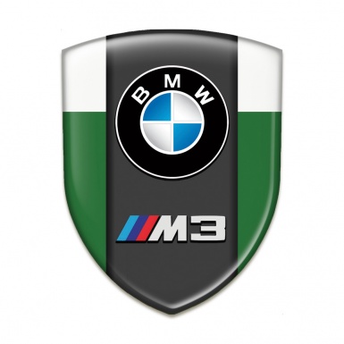BMW M3 Resin Sticker Green White Edition 