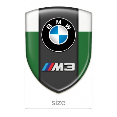 BMW M3 Resin Sticker Green White Edition 