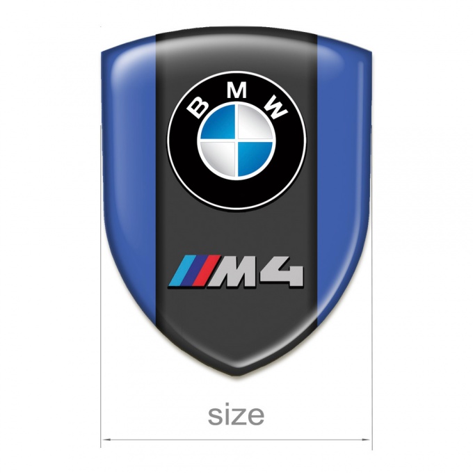 BMW M4 Silicone Badge High End Blue Design | Domed Emblems | Stickers ...