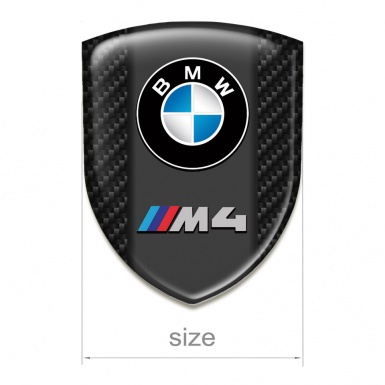 BMW M4 Self Adhesive Car logo Emblem Dark carbon Design 