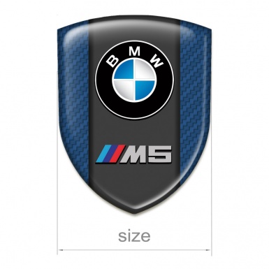 BMW M5 Car Accessories Badge Navy Blue Carbon Version 