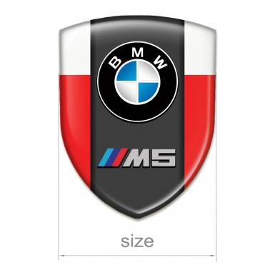 BMW M5 Silicone Badge Red white Version 