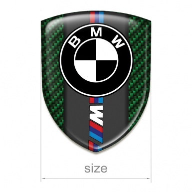 BMW M Silicone Shield Green Carbon Base Black Logo 
