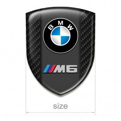 BMW M6 Resin Sticker Black Fibers design 