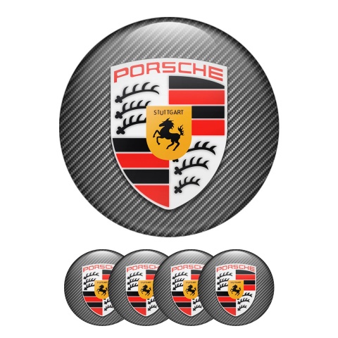 Porsche Wheel Emblems Center Cap Carbon