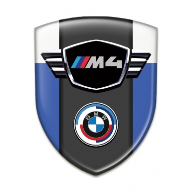 BMW M4 Auto Emblem Blue White Best Design 