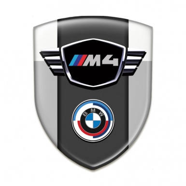 BMW M4 Tuning Emblem Grey White Best Design 