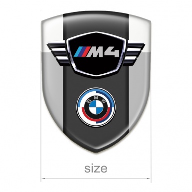 BMW M4 Tuning Emblem Grey White Best Design 