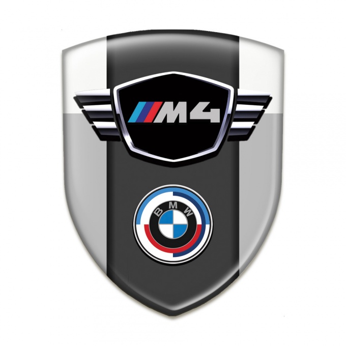 BMW M4 Tuning Emblem Grey White Best Design 