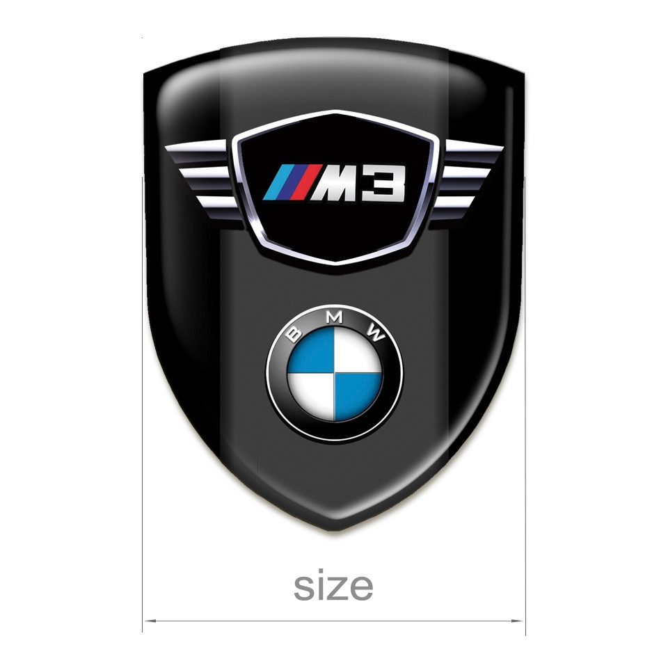BMW M3 Resin Sticker Black Pattern | Domed Emblems | Stickers | X-Sticker