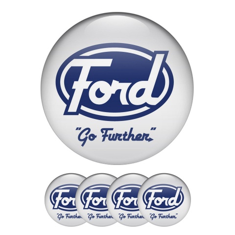 Ford Wheel Emblems Center Cap Gradient White