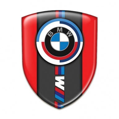 BMW M Power Car Accessories Badge Red Edition 