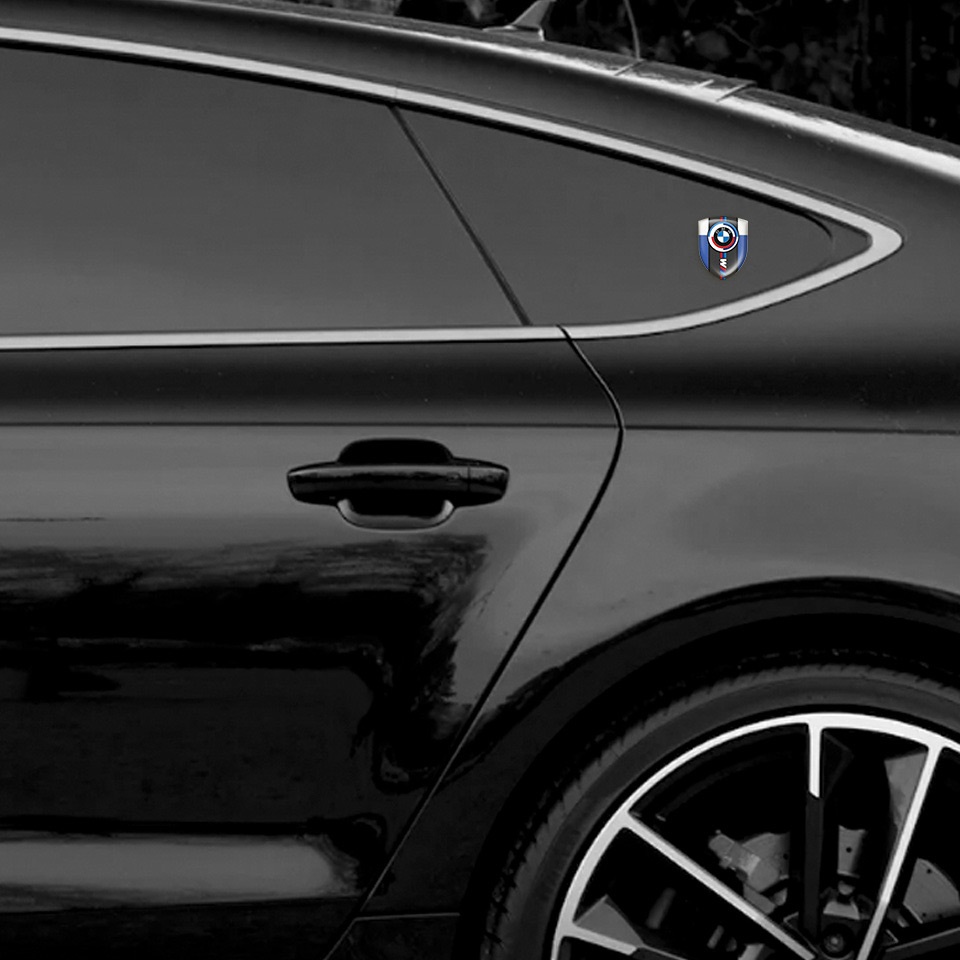 BMW M Power Emblem Badge Logo Blue White Edition | Domed Emblems ...