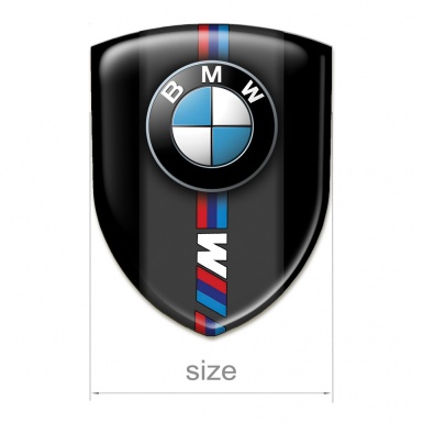 BMW M Silicone Emblem Black Print Classic Logo 