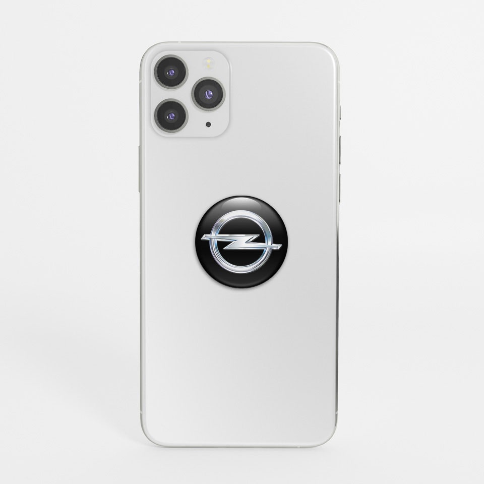 Opel Emblem 3D Gel Silicone Sticker Black Classic Edition | Domed ...