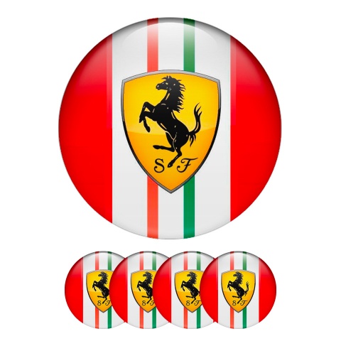 Ferrari Wheel Emblems Center Caps SF Logo