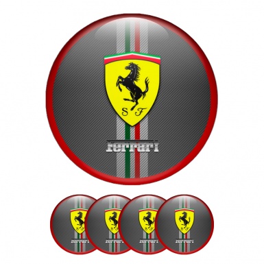 Ferrari Wheel Emblems for Center Caps Carbon