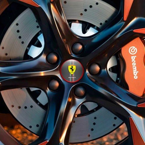 Ferarri Wheel Emblems for Center Caps Carbon