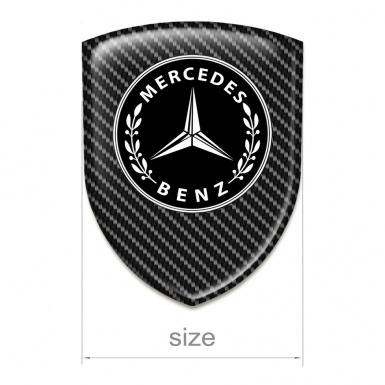 Mercedes Benz 3D Gel Emblem Black Grey Fibers Design 