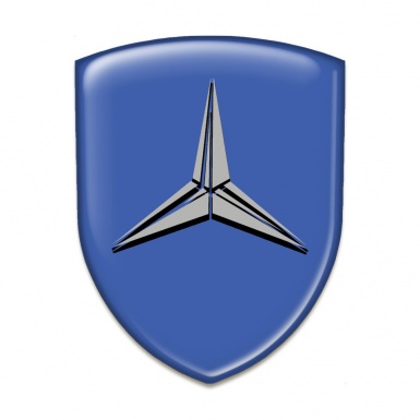 Mercedes Silicone Car Decal Badge Blue Base Grey Logo Edition 