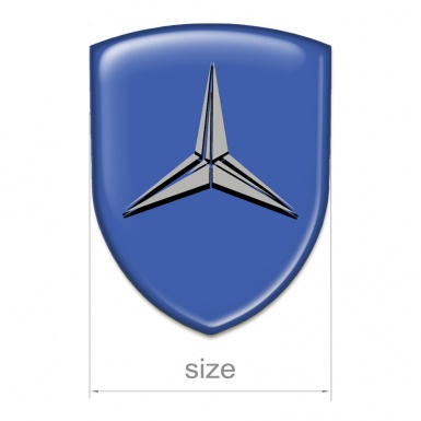 Mercedes Silicone Car Decal Badge Blue Base Grey Logo Edition 