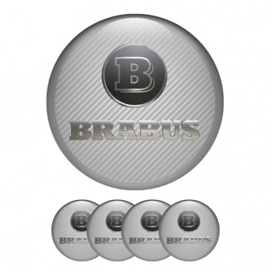 Mercedes Brabus Wheel Emblems Center Cap Light Carbon