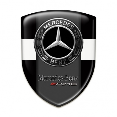 Mercedes AMG Silicone Shield Black with White Tape Design 