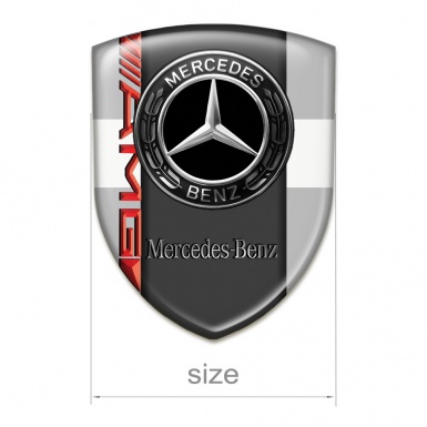 Mercedes Benz Emblem Interior Grey with White Tape AMG Style 
