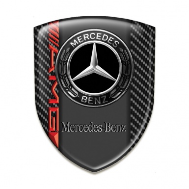 Mercedes Benz Logo Emblem dark Carbon AMG Style 