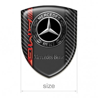 Mercedes Benz Logo Emblem dark Carbon AMG Style 