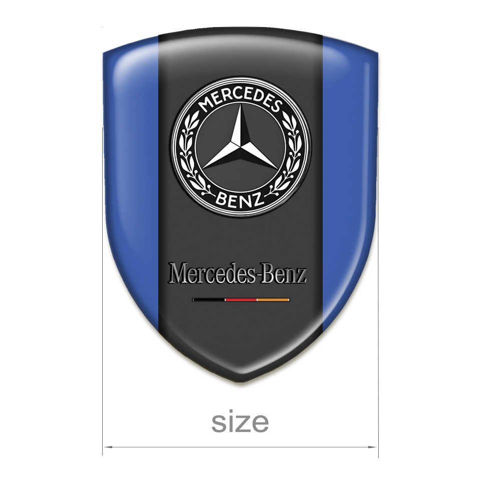 Mercedes Benz Self Adhesive Car logo Emblem Blue Variant | Domed ...