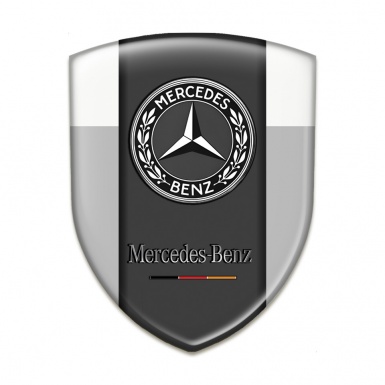 Mercedes Benz Tuning Emblem Grey White Version 