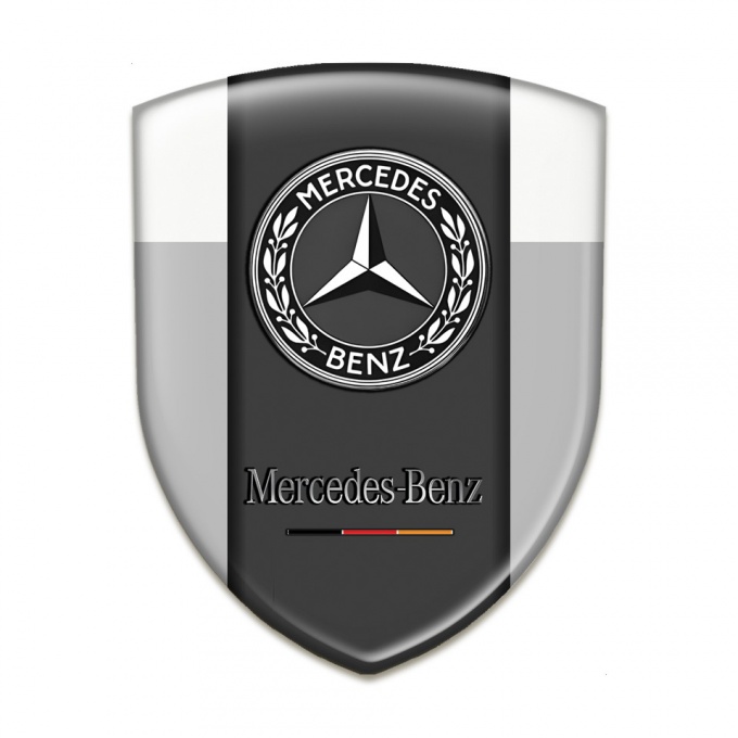 Mercedes Benz Tuning Emblem Grey White Version 