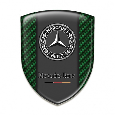 Mercedes Benz Emblem Exterior Green Carbon Pattern 