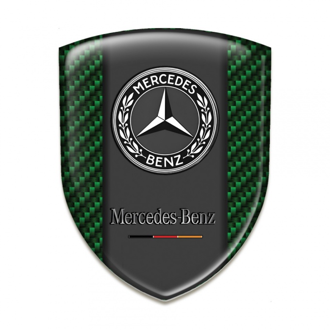 Mercedes Benz Emblem Exterior Green Carbon Pattern 