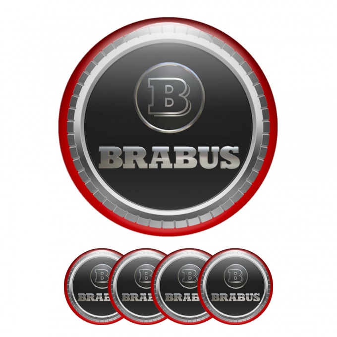 Mercedes Brabus Emblem Wheel Center Caps Black 3D Carbon Ring, Wheel  Emblems, Stickers