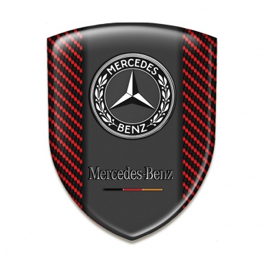 Mercedes Benz Tuning Emblem Red Carbon Type 