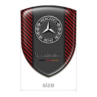 Mercedes Benz Tuning Emblem Red Carbon Type 
