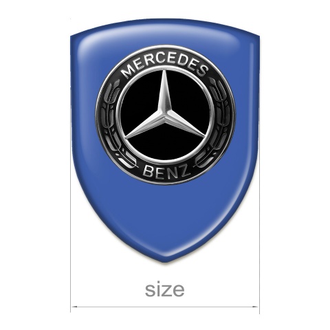 Mercedes Benz Silicone Car Decal Badge Blue Design 