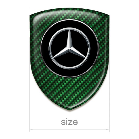 Mercedes Auto Emblem Green carbon Background Silver Logo 